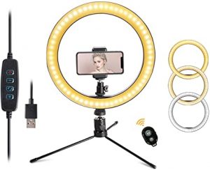 LED 10.2” Desktop Selfie Ring Light