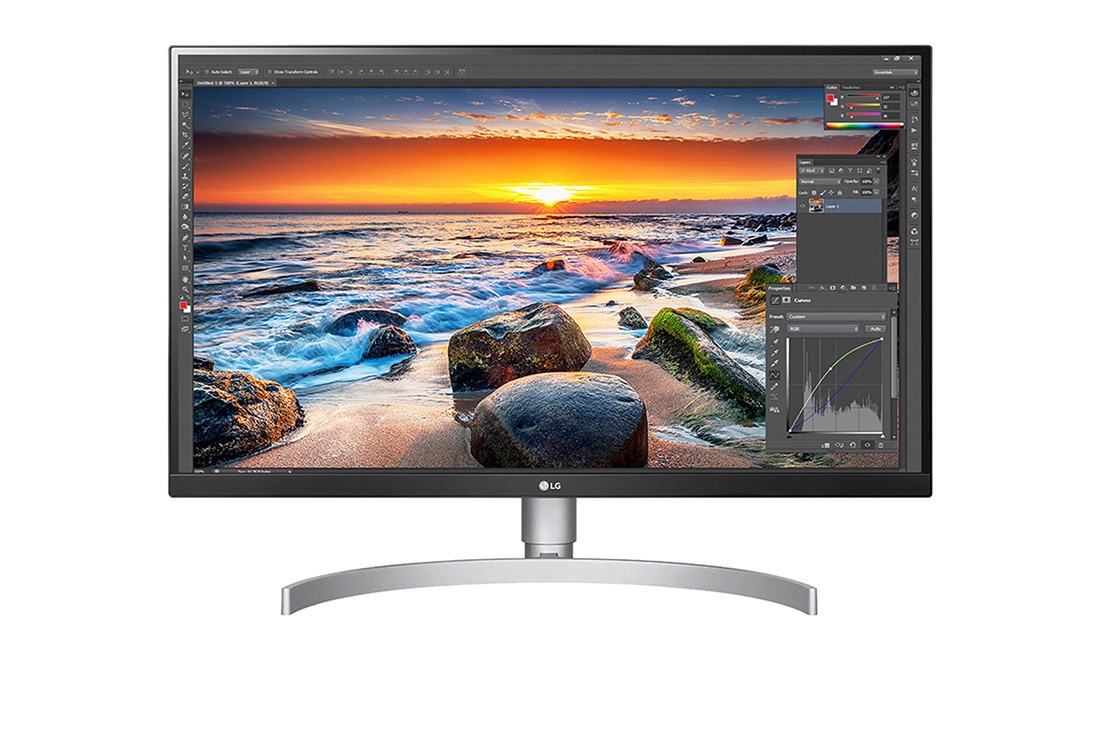 LG 27UN850-W 27 pouces Écran IPS UltraFine 5K (5120 x 2880) compatible avec macOS, port Thunderbolt 3, noir, gamme de couleurs DCI-P3 99%]